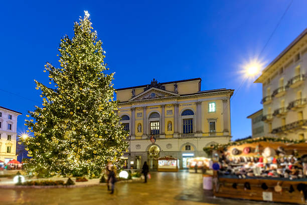 ルガーノ・アット・クリスマス(スイス) - lugano ストックフォトと画像