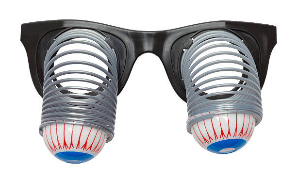 висячие очки для глаз - novelty glasses стоковые фото и изображения