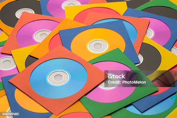 Large Cd Pile Stock Photo - Download Image Now - Compact Disc, CD-ROM, Music