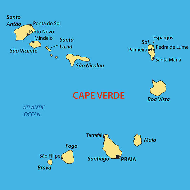 Republic of Cabo Verde - vector map Republic of Cabo Verde - vector map cape verde stock illustrations