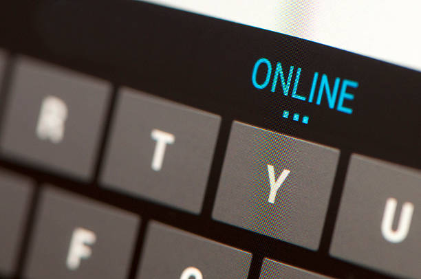 istock Online word on Cyber Keyboard 544750850