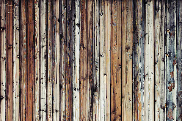 istock Vintage light beige cold wooden background. Multicolored old boards. 544751592