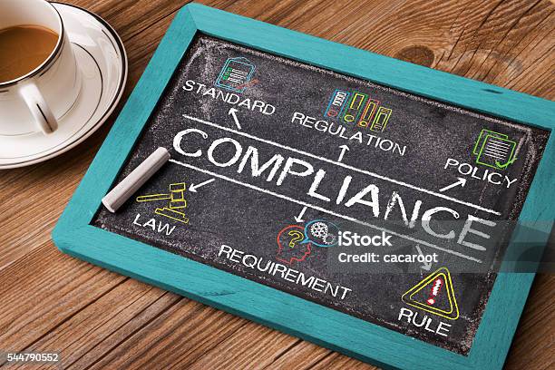 Compliance Concept Diagram With Related Keywords And Elements Stock Photo - Download Image Now