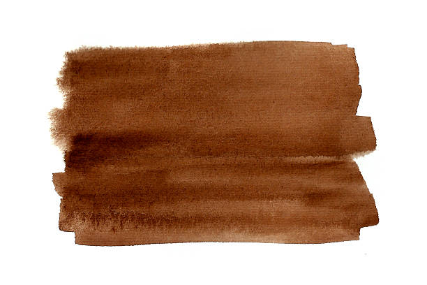 hnědý akvarelový obdélník - hnědá stock ilustrace