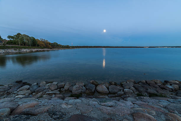istock Baltic sea landscape in moonlight 544795982