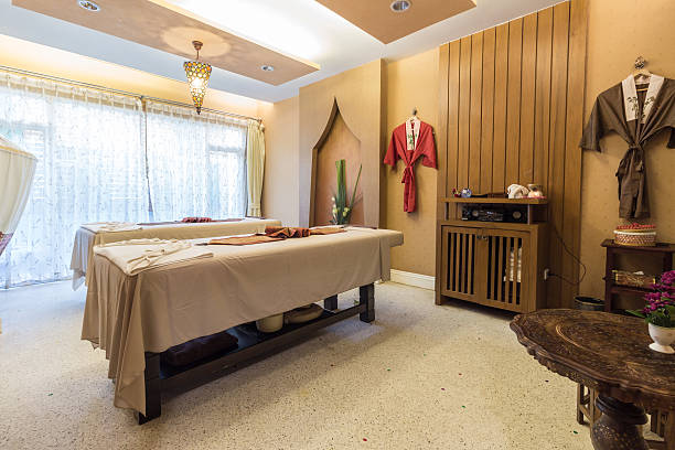 istock Massage room in a spa salon 544796264