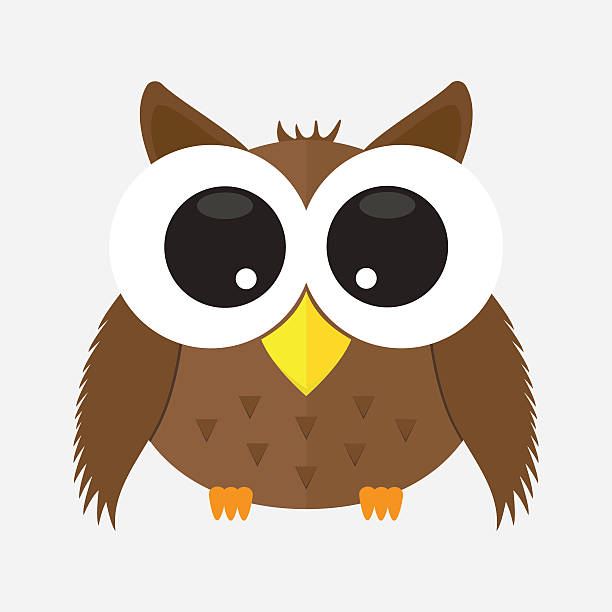 istock cute animal owl with glass cartoon character icon isolated 544796424