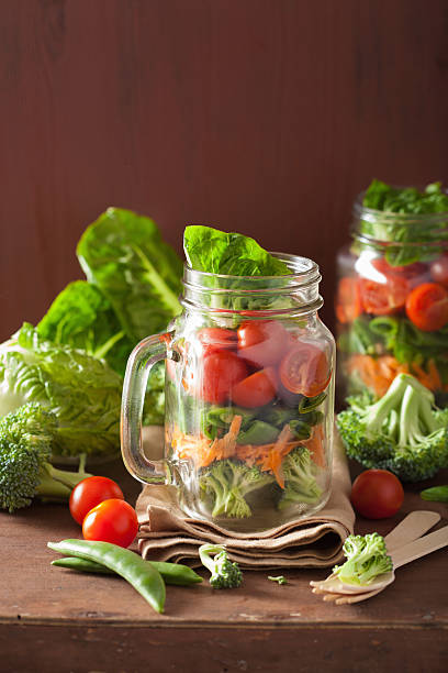 istock healthy vegetable salad in mason jar. tomato, broccoli, carrot, 544796806