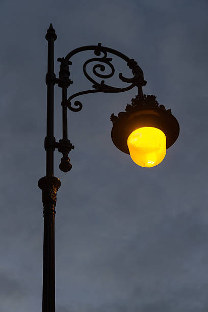 istock Streetlight Lit at Dawn - Farola Encendida 544798126