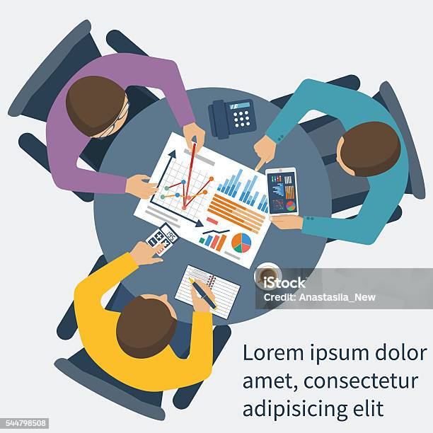 Ilustración de Concepto De Gestión De Proyectos y más Vectores Libres de Derechos de Asesor financiero - Asesor financiero, Anuncio, Datos