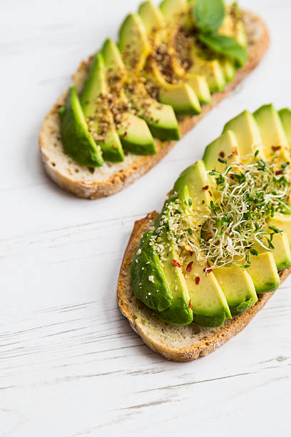 istock Avocado and cress on toasted bread 544798988