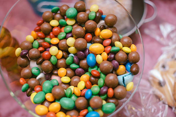 istock Chocolate and Rainbow Colorful Candy  in a Bowl 544799230