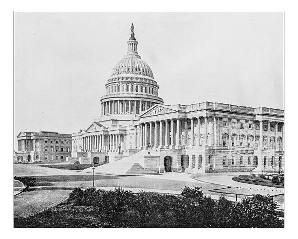 istock Antique photograph of Capitol Hill (Washington, D.C., USA)-19th century 544800374