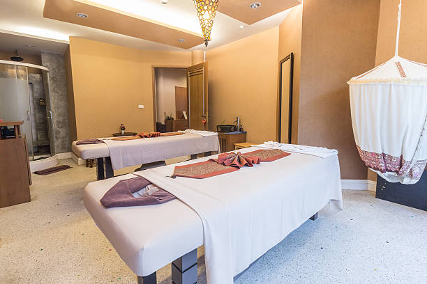 istock Massage room in a spa salon 544800744