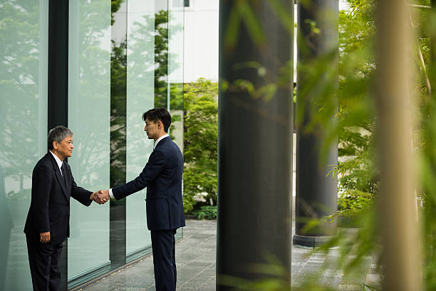 istock Traditional Japanese business greeting 544802882