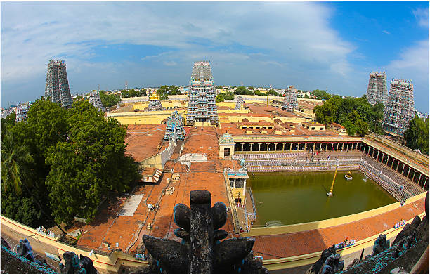 Meenakshi Amman Temple, Madurai Madurai,Tamil Nadu, India, December 29, 2015. dravidian culture photos stock pictures, royalty-free photos & images