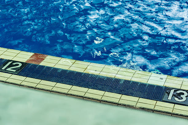 istock Numbers of pool lanes. 544803362