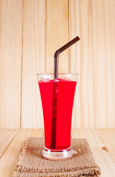 istock Ice red sweet drink with lime and soda 544805148