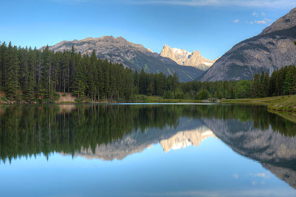 istock Mountains and Trees Reflecting in a Lake - Banff, Canada 544805398