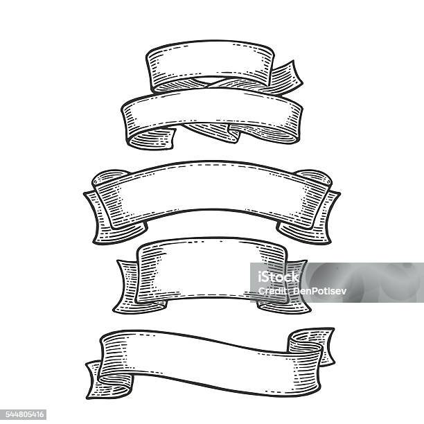 Set Of Ribbons Isolated On White Background Vector Stock Illustration - Download Image Now