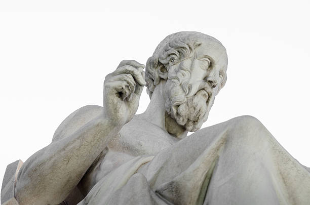 istock Marble Statue of the Ancient Greek Philosopher Plato on White 544814574