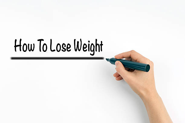 istock Hand with marker writing: How To Lose Weight 544816252