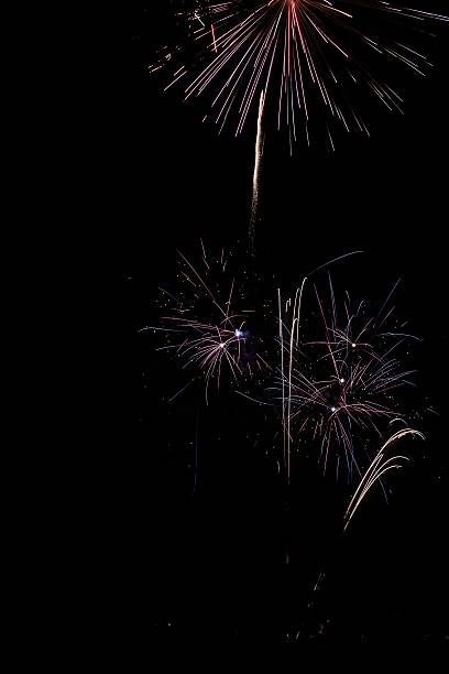 istock Fireworks in park with trees at Waterford NY 544817858