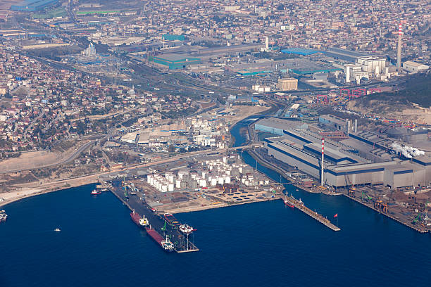 istock Aerial View of Port with chips 544818048