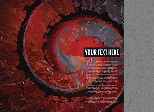 다각형 배경기술 형판, 그래픽 새로운 컬러 스타일 - modern rock backgrounds spiral computer graphic stock illustrations