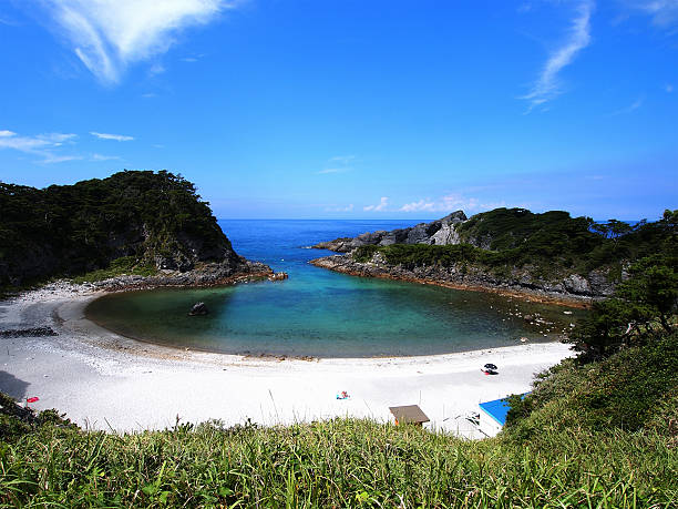 Shikinejima Tomari beach stock photo