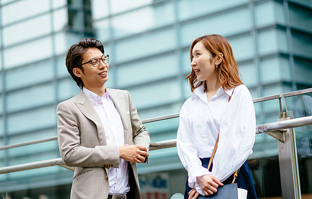 istock Talking about business or flirting to each other? 544821734