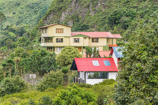 istock Houses on Leafy Mountains in Banos, Ecuador 544961644