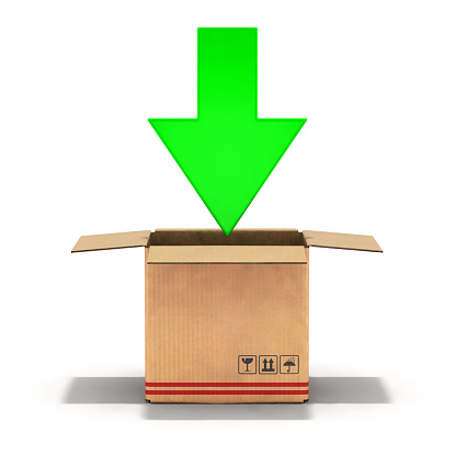 illustration packaging cardboard box 3d