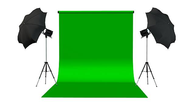 istock Photo / Video Studio with Green Screen and Light Equipment 544963640