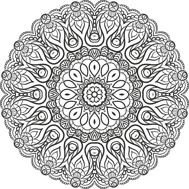 Vector illustration of mandala in indian style