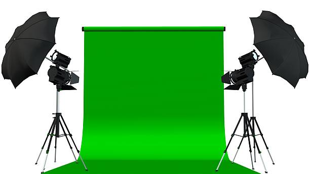 istock Photo / Video Studio with Green Screen and Light Equipment 544964756