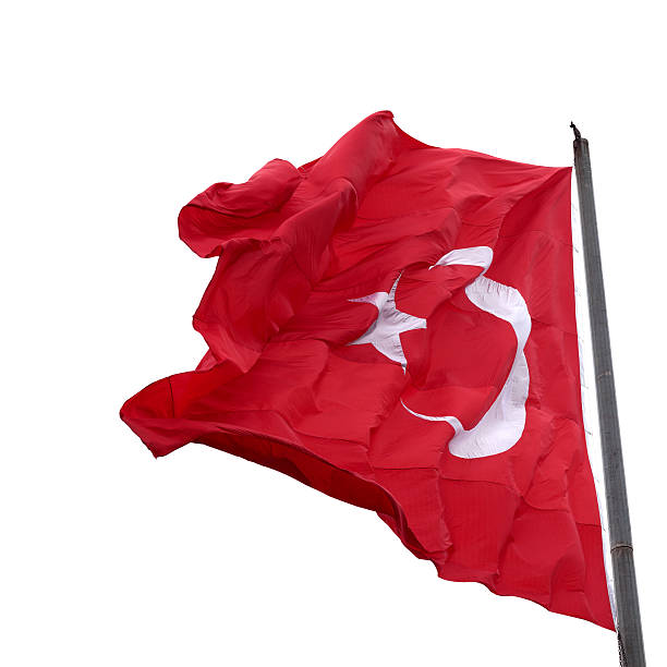 istock Flag of Turkey waving in wind 544965814
