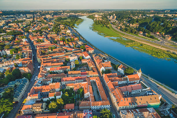 istock Aerial image of Kaunas city, Lithuania 544966370