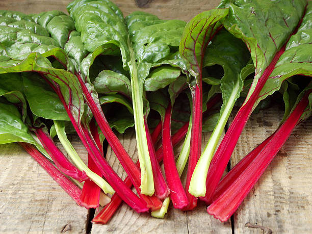 istock Freshly picked green and red colored swiss chard 544967492