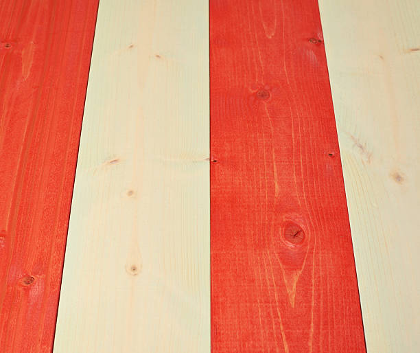 istock Paint coated wooden boards 544969830