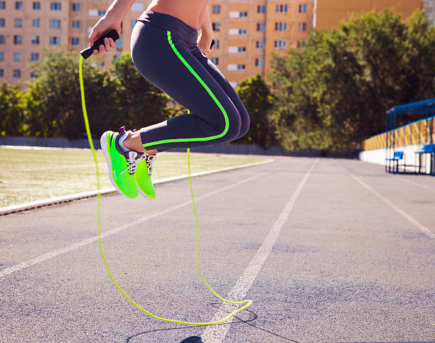 istock Woman with jumping rope. 544970788