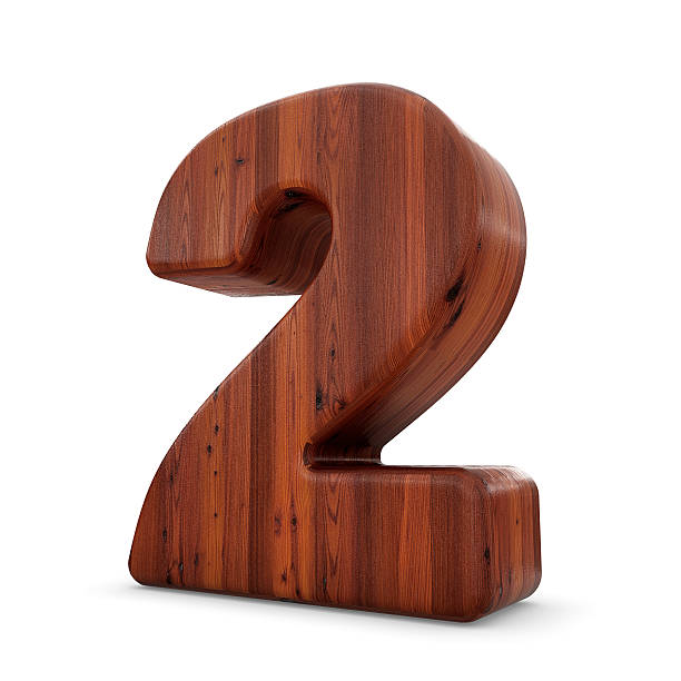 istock 3d wood material number 2 two isolated white background. 544974418