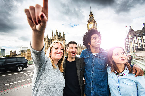 istock Friends have fun in London 544976990