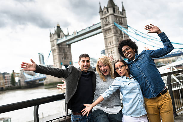 istock friends togetherness in london - Tower bridge 544977266