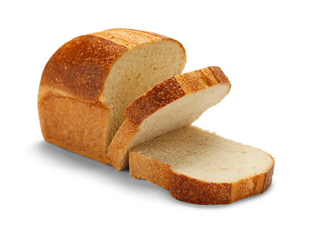 Sliced Bread Sliced Loaf of Wheat Bread Isolated on White Background. loaf of bread stock pictures, royalty-free photos & images