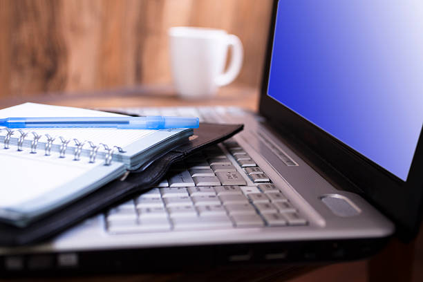 istock Laptop, organizer on office desk. Communications. 544978186