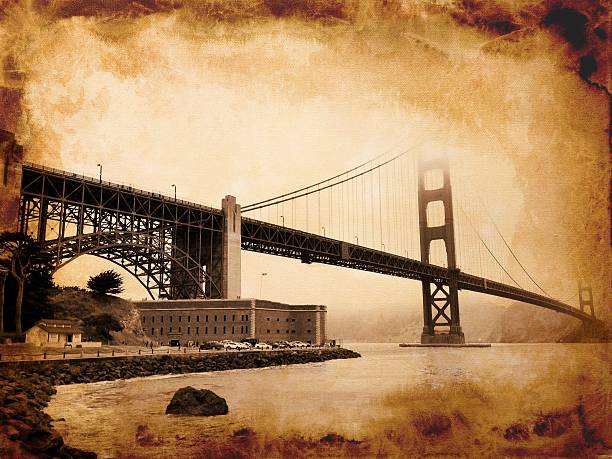 istock Aged view of the Golden Gate Bridge 544979462
