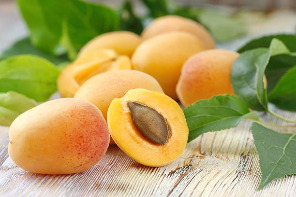 istock Ripe apricots on the table 544986788