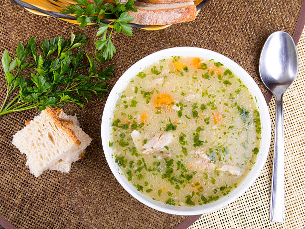 istock traditional barley soup with meat in a white bowl 544988448