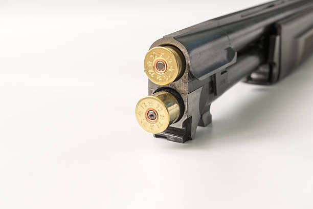 istock cartridges 12 gauge lying on a light background 544988478